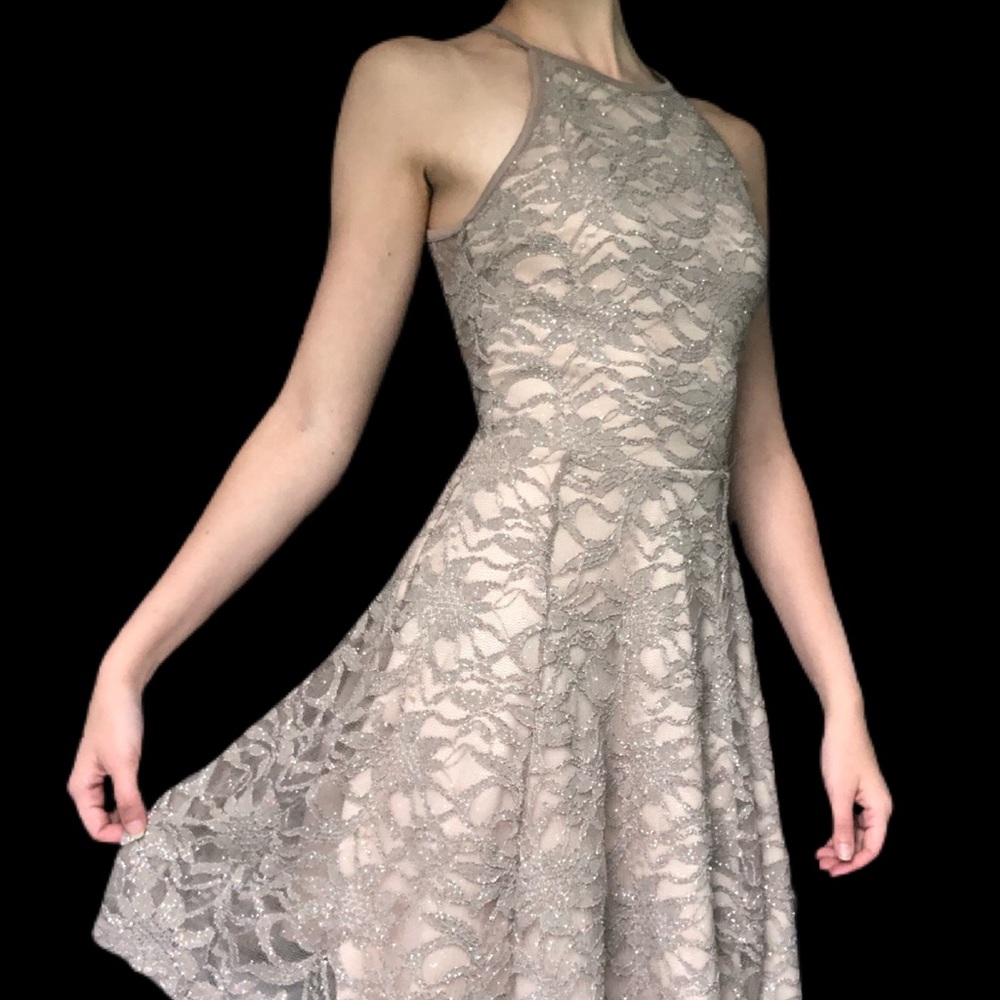 Nude Lace Party Dress